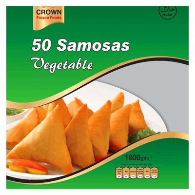 Crown Food Samosas Vegetable 50 pp