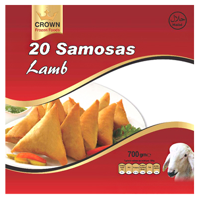 Crown Foods 20 Samosas Lamb