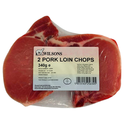 Wilsons pork loin chops 2x