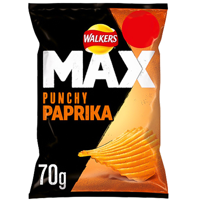 Walkers Max Punchy Paprika Crisps