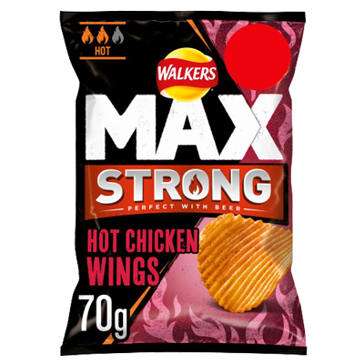 Walkers Max Strong Hot Chicken Wings Crisps