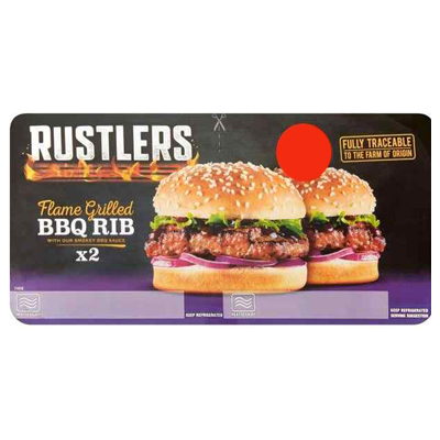 Rustlers 2 Flame Grilled Bbq Rib