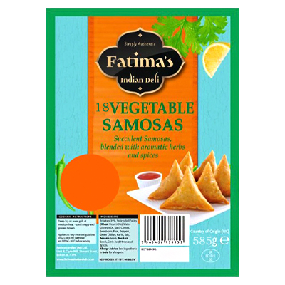 Fatimas vegetable samosas 18pcs