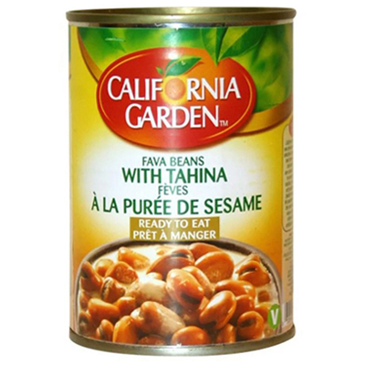 California Garden Fava Beans With Tahina