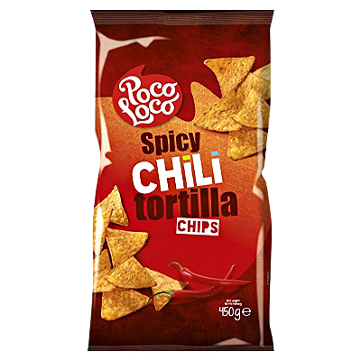 Poco loco spicy chili tortilla chips