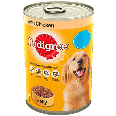 Pedigree Dog Food Tin Chicken In Jelly