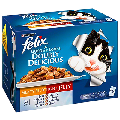 Felix As Good As It Looks Doubly Delicious Cat Food Mixed Jelly