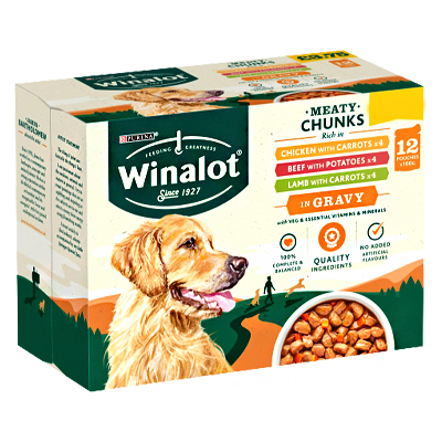 Winalot Dog Food Pouches Mixed In Gravy