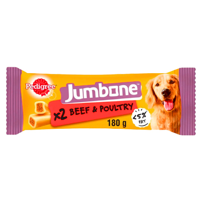 Pedigree 2 Pack Jumbone Medium Beef & Poultry Dog Treats