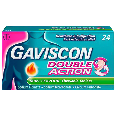 Gaviscon Double Action Heartburn Relief Mint Tablets