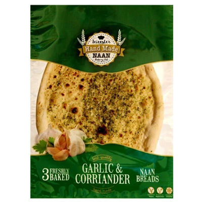 Leicester Bakery Handmade Naan Garlic & Coriander