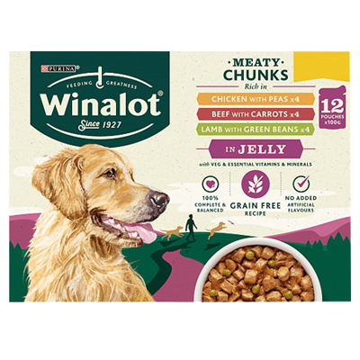 Winalot Adult Dog Food Pouches Mixed In Jelly