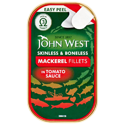 John West Mackerel Fillets In Tomato Sauce