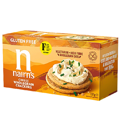 Nairns Gluten Free Cheese Wholegrain Crackers