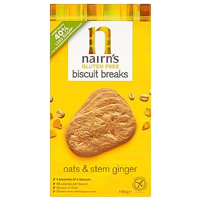 Nairns Gluten Free Biscuit Breaks Oats & Stem Ginger