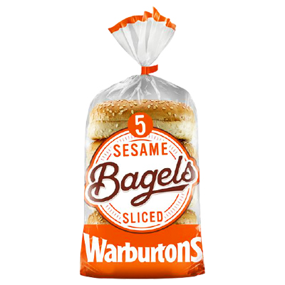 Warburtons 5 Sesame Bagels Sliced