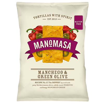 Manomasa Manchego & Green Olive Corn Chips