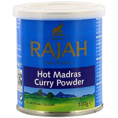 Rajah Madras Curry Powder Hot Tin