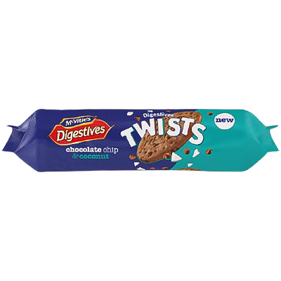 Mcvities Digestives Twists Chocolate Chip And Coconut