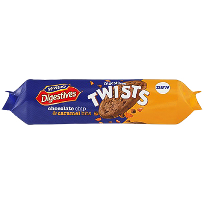 Mcvities Digestives Twists Chocolate Chip And Caramel Bits