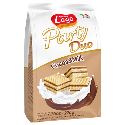 Lago Party Duo Wafers Cocoa & Milk