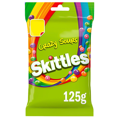 Skittles Crazy Sours Sweets Treat Bag