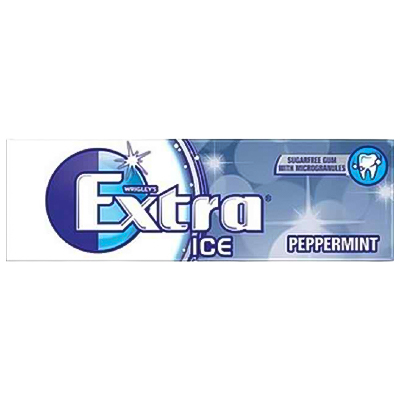 Wrigleys Extra Ice Peppermint Sugar Free Gum 10pk