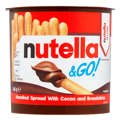 Nutella And Go Hazelnut Spread With Cocoa & Breadsticks Single