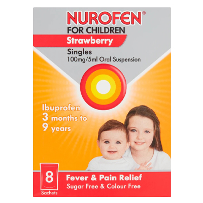 Nurofen For Children Strawberry Singles 100mg / 5ml Oral Suspension