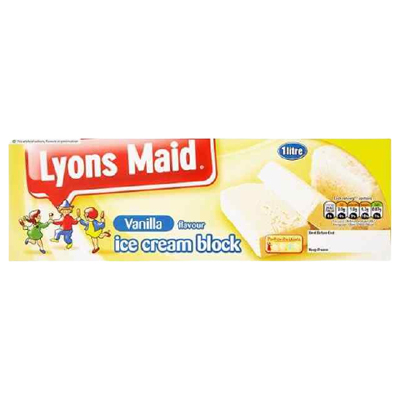 Lyons Maid Vanilla Ice Cream Block