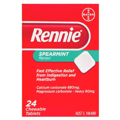 Rennie Peppermint 24 Tablets