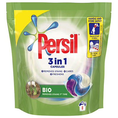 Persil 3in1 Bio Washing Capsules 8 Wash