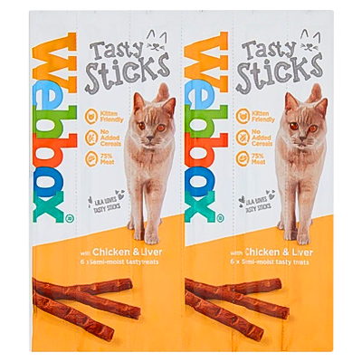 Webbox Tasty Sticks With Chicken And Liver Semi-moist Tasty Treats