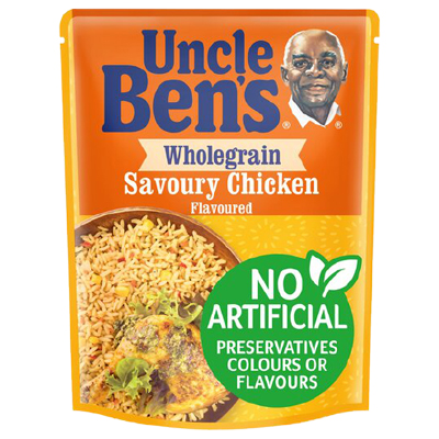 Uncle Bens Microwave Express Wholegrain Savoury Chicken Rice