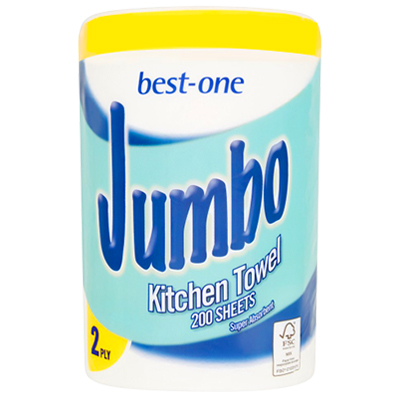 Best-one Jumbo Kitchen Towel 2 Ply 200 Sheets