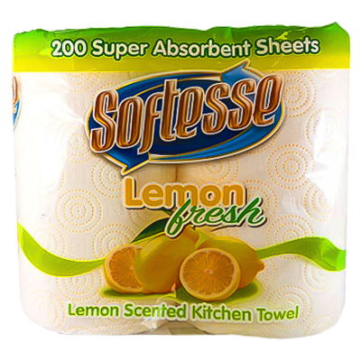 Softesse Lemon Fresh Kitchen Roll 2pk