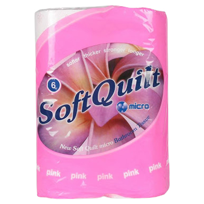 Soft Quilt Pink Toilet Roll 6Pk