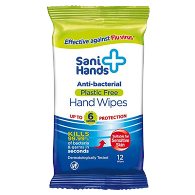 Sani Hands Anti-bacterial Hand Wipes 12pk