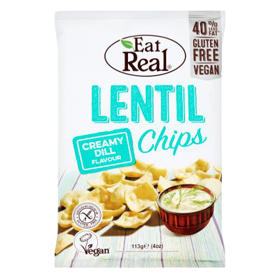 Eat Real Lentil Chips Creamy Dill