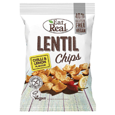 Eat Real Lentil Chips Chilli & Lemon