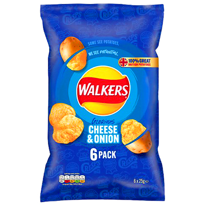 Walkers Cheese & Onion Crisps