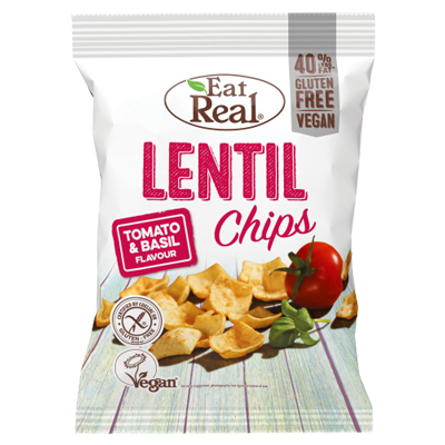 Eat Real Lentil Tomato & Basil Chips