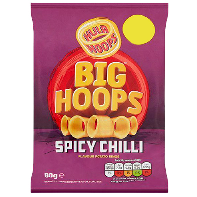 Hula Hoops Big Hoops Spicy Chilli