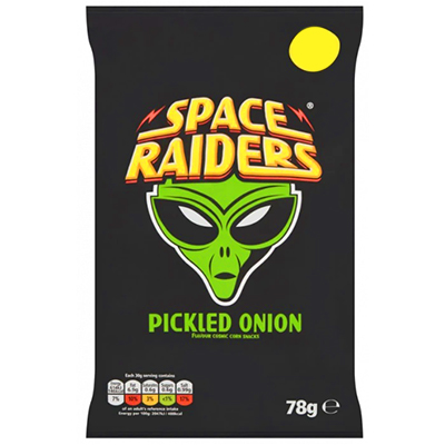 Space Raiders Pickled Onion Flavour Cosmic Corn Snacks