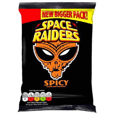 Space Raiders Spicy Flavour Cosmic Corn Snacks