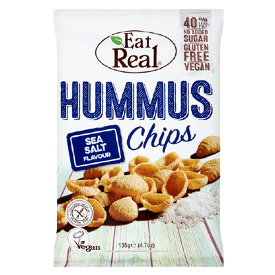 Eat Real Hummus Chips Sea Salt Flavour