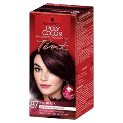 Schwarzkopf Poly Color Permanent Cream Colour Tint Red Black 87