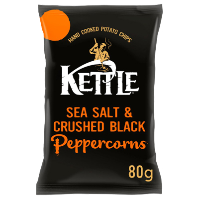 Kettle Chips Sea Salt & Black Peppercorns