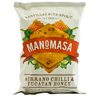 Manomasa Serrano Chilli & Yucatan Honey Corn Chips