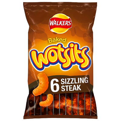 Walkers Wotsits Sizzling Steak Snacks 6 Pack